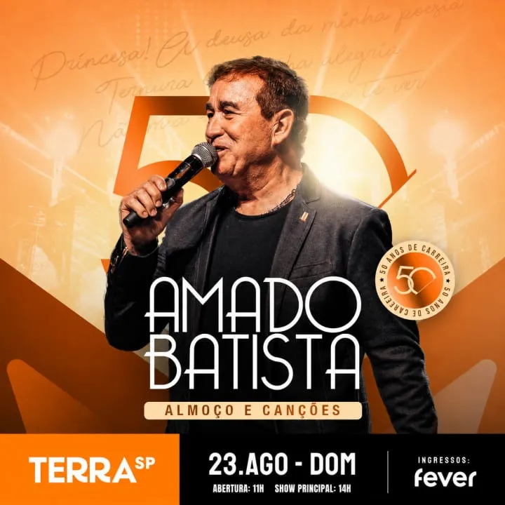 Show Amado Batista Almoço e Canções no Terra SP