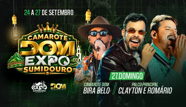 27.09 Domingo Camarote Dom - 35ª Expo Sumidouro 2026