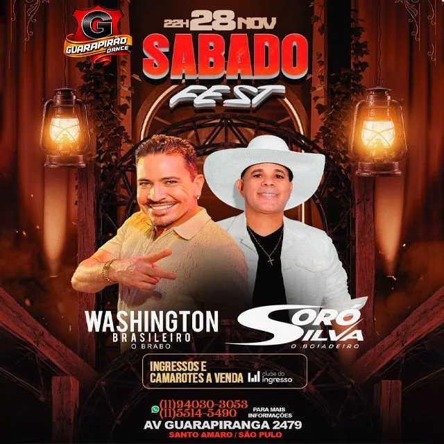Piseiro Fest - Washington Brasileiro + Soro Silva