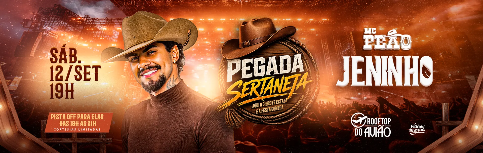 PEGADA SERTANEJA - RESSACA DE BARRETÃO com JENINHO no Rooftop do Avião | 12/09
