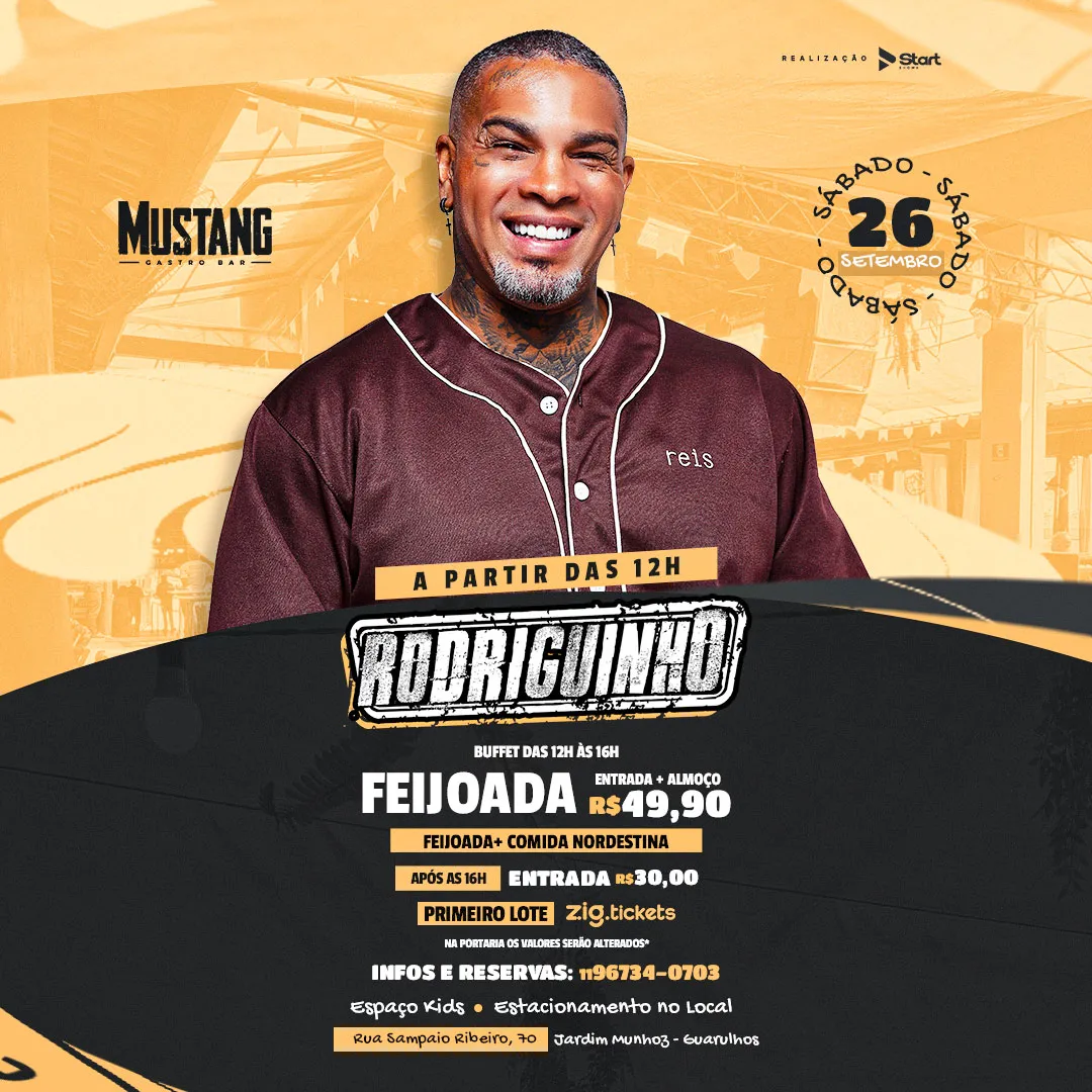 Rodriguinho - Sábado 26/09/2026 no Mustang Guarulhos