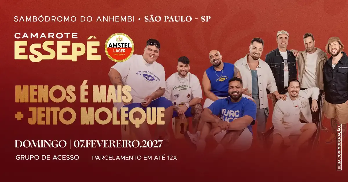 Camarote Essepê 2027 Desfile Grupo de Acesso Domingo com Menos é Mais