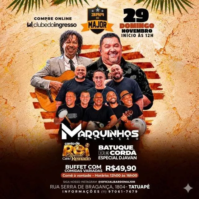 Marquinhos Sensação + Especial Reinaldo + Especial Djavan